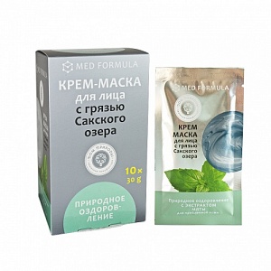 Крем-маска ПРИРОДНОЕ ОЗДОРОВЛЕНИЕ для проблемной кожи с грязью 30г